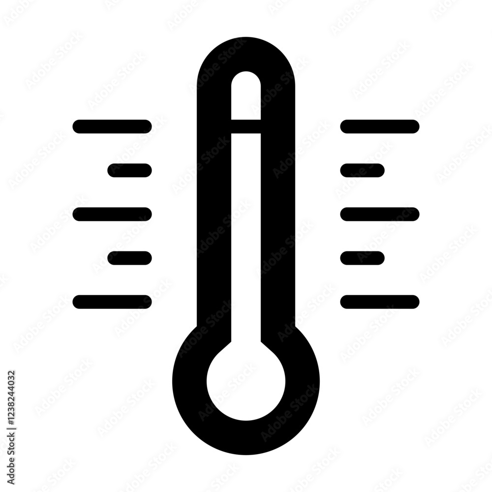 Temperature Glyph Icon Design Temperature Glyph Icon Design