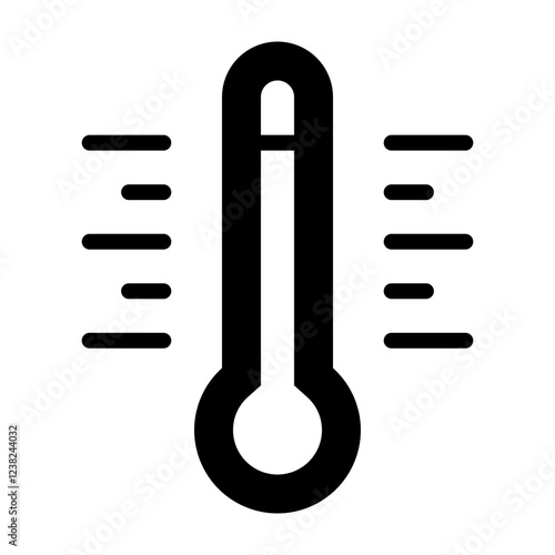 Temperature Glyph Icon Design