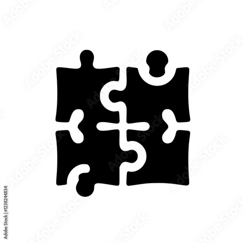 Interlocking Puzzle Pieces: Teamwork, Strategy, and Business Solutions. A visual metaphor for collaboration, connection, and achieving goals.