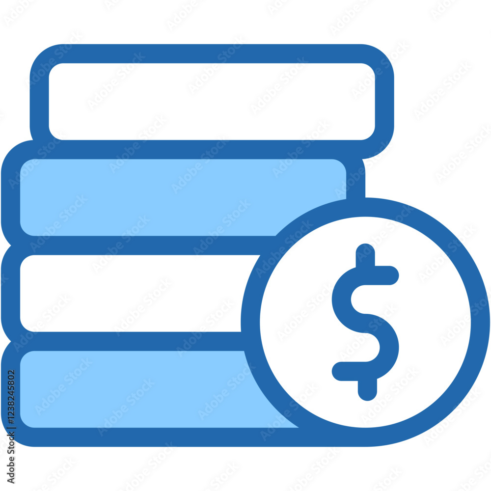 Vector Icon Coins, Money, Currency, Cash, Business Vector Icon Coins, Money, Currency, Cash, Business