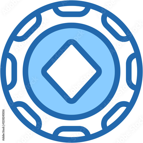 Vector Icon Poker Chips, Poker, Casino Chips, Bet, Gambling, Gaming