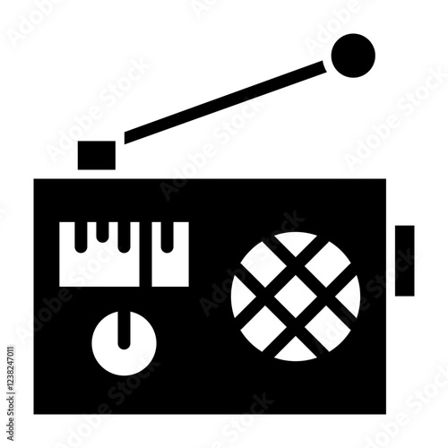Radio Glyph Icon Design