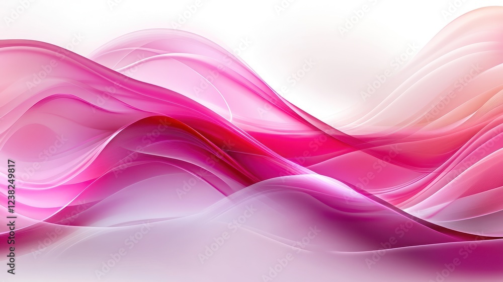 Pink abstract waves flowing, bright background, design element Pink abstract waves flowing, bright background, design element