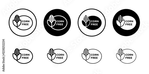 corn free icon Vector logo outline