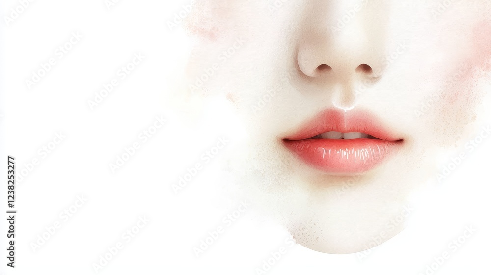 Striking red lipstick portrait, a captivating closeup of beauty and glamour closeup Striking red lipstick portrait, a captivating closeup of beauty and glamour closeup