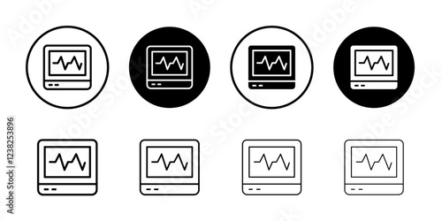 Heart rate icon Vector logo outline