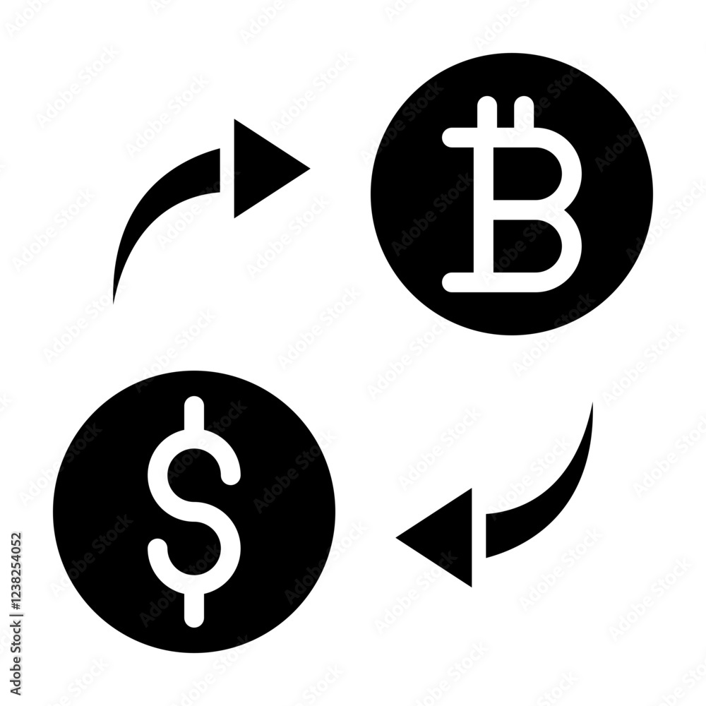 Exchange Glyph Icon Design Exchange Glyph Icon Design