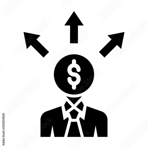 Diversification Glyph Icon Design