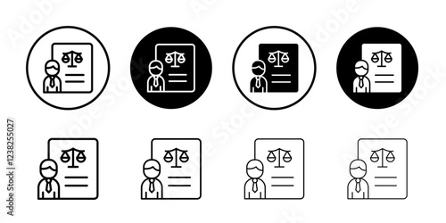 Legal advice icon Vector logo outline