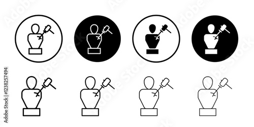 Sculptor icon Vector logo outline