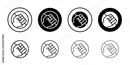 Stop violence icon Vector logo outline