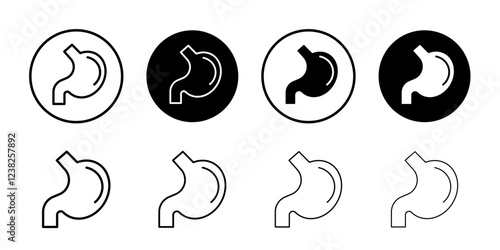 Stomach icon Vector logo outline