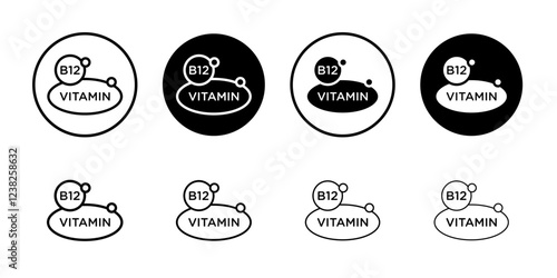 Vitamin B12 drop icon Vector logo outline