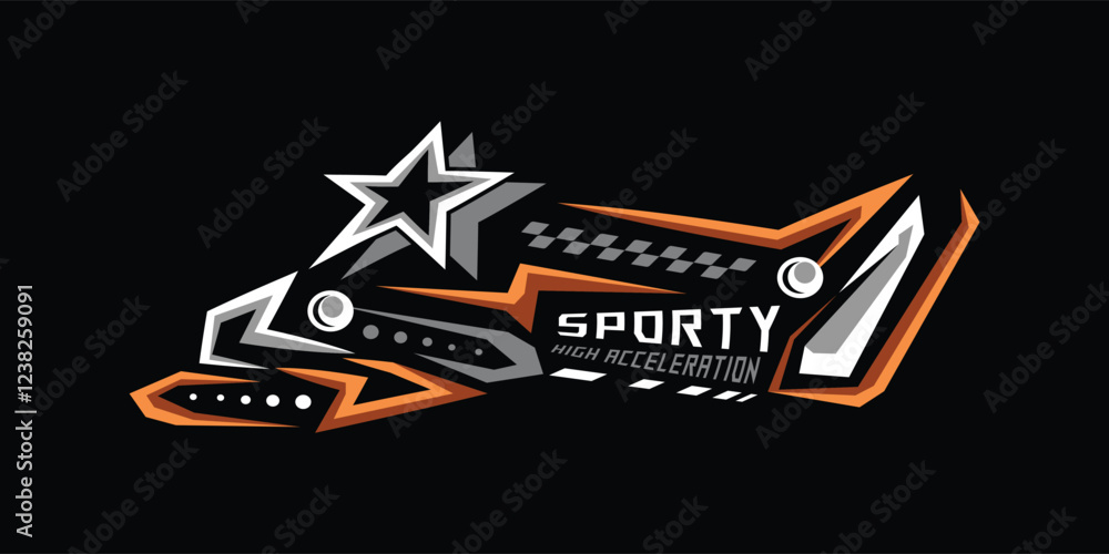 Stars abstract sports wrap decal sticker element vector Stars abstract sports wrap decal sticker element vector