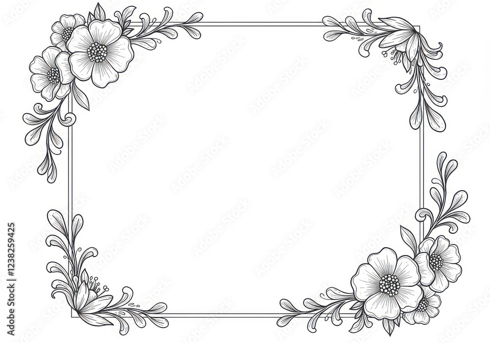 Fototapeta premium square frame design with a white background.