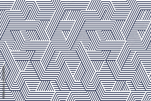 Cubic surreal maze seamless pattern, trippy unreal vector geometric abstract background, impossible construction optic art insane wallpaper.
