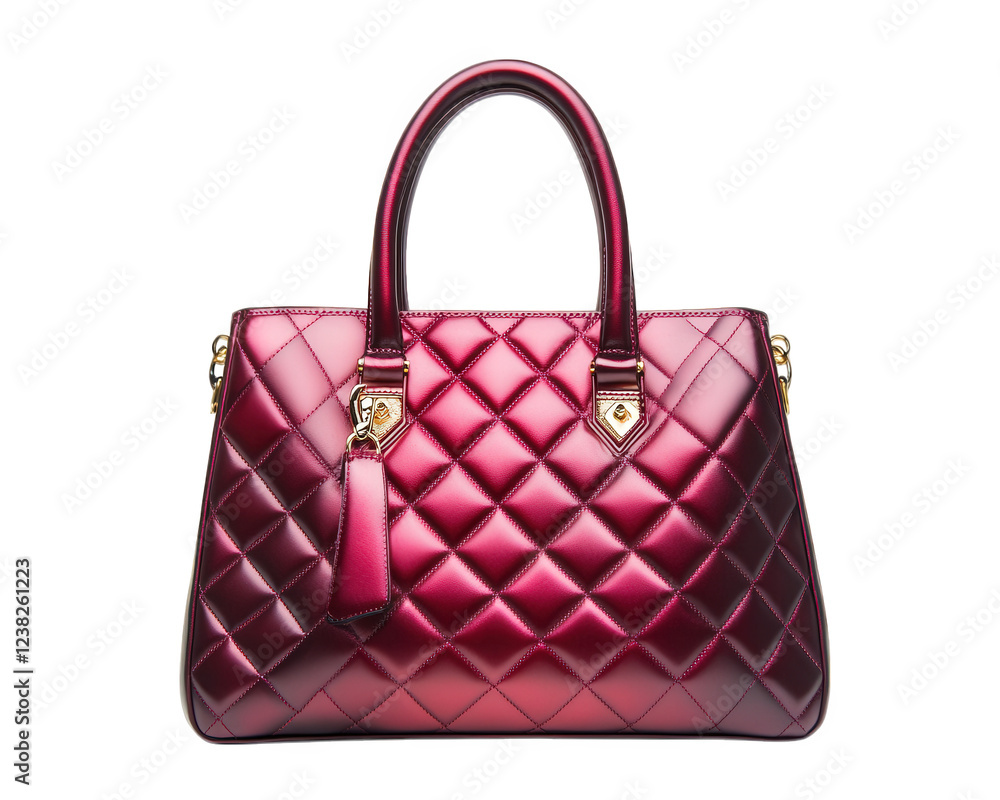 high end designer handbag with quilted texture in luxurious burgundy color, featuring elegant handles and gold accents, perfect for stylish outings high end designer handbag with quilted texture in luxurious burgundy color, featuring elegant handles and gold accents, perfect for stylish outings
