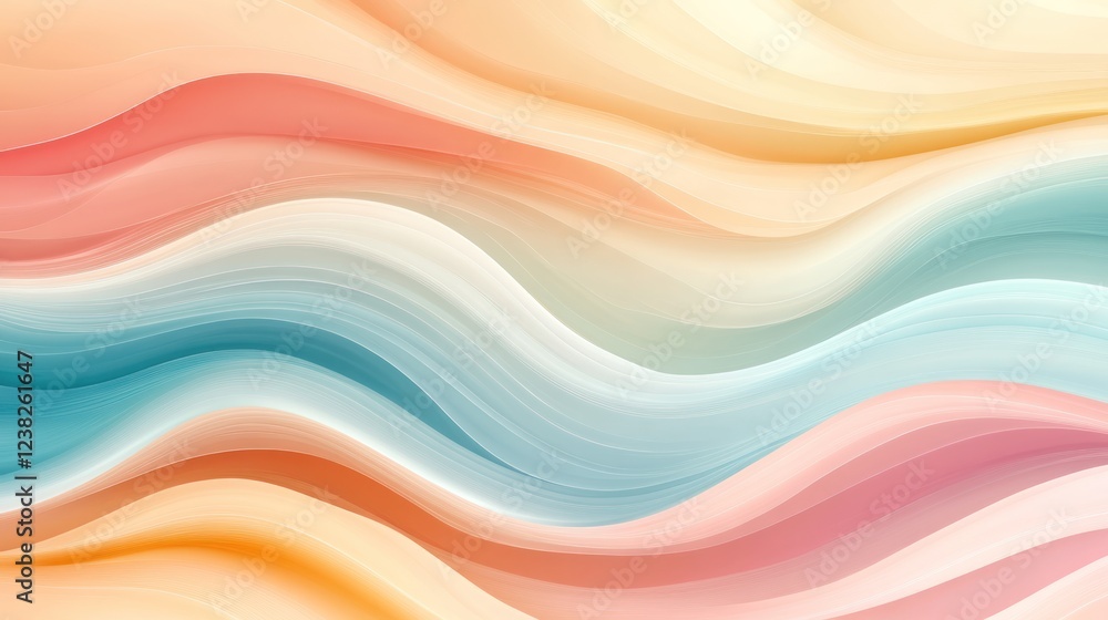 Obraz premium Pastel wave abstract background texture design