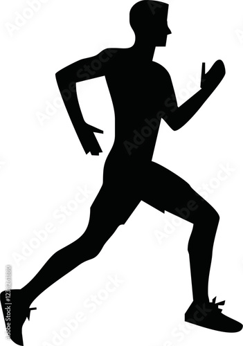 Run, sport athletic logo, running men