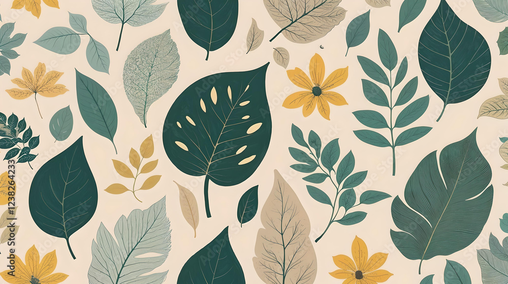 seamless pattern with leaves seamless pattern with leaves