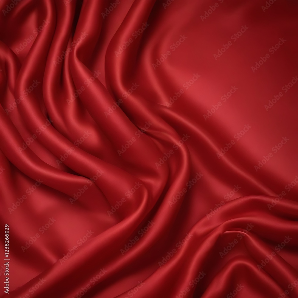 Obraz premium Red satin silk fabric material