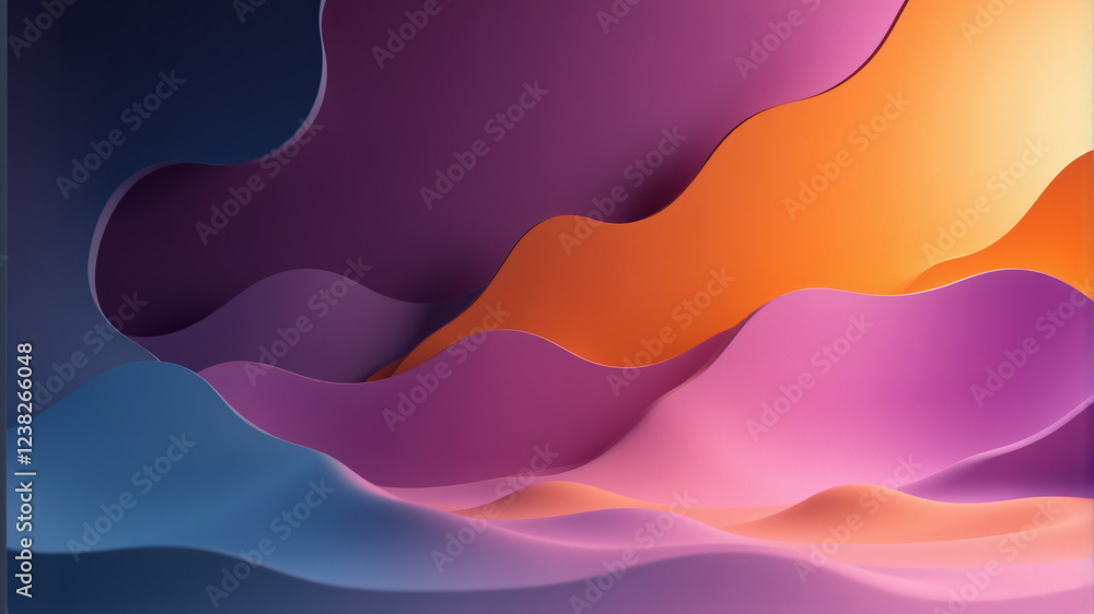Vibrant Abstract Waves in Bold Colors Vibrant Abstract Waves in Bold Colors