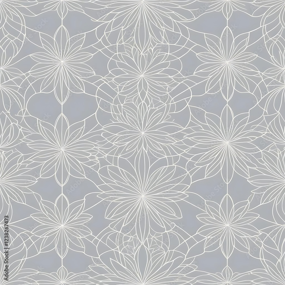 Abstract floral pattern, geometric shapes, sleek composition, balanced arrangement, contemporary art style Abstract floral pattern, geometric shapes, sleek composition, balanced arrangement, contemporary art style