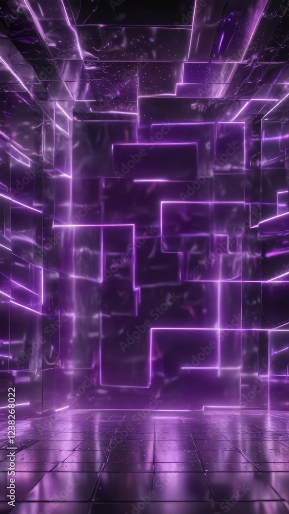 Shimmering silver and purple waveforms suspended in mid-air over a neon-lit grid, glowing, colorful, silver Shimmering silver and purple waveforms suspended in mid-air over a neon-lit grid, glowing, colorful, silver