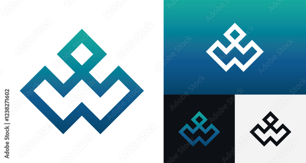 Letter W Monogram Logo. Infinity W logo Letter W Monogram Logo. Infinity W logo
