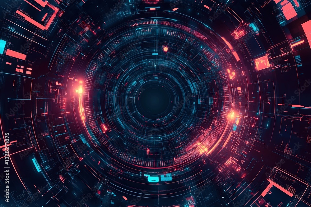 Abstract futuristic electronic circuit technology background, vector illustration. Abstract futuristic electronic circuit technology background, vector illustration.