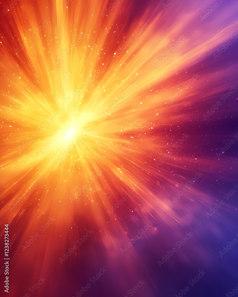 Vibrant Rays Burst Across Cosmic Purple Vibrant Rays Burst Across Cosmic Purple