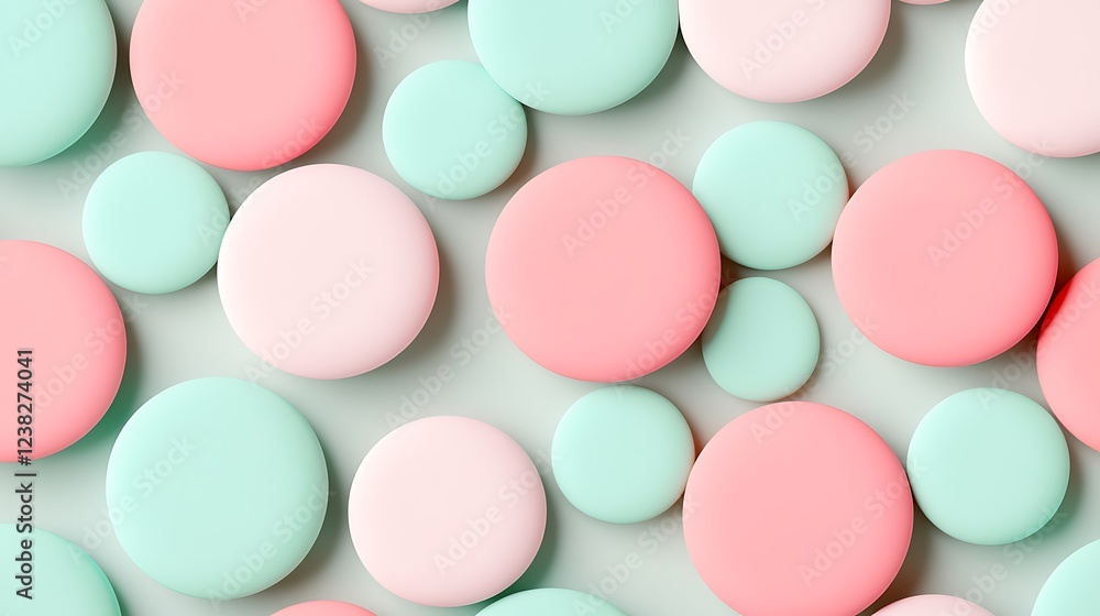 Colorful Circles in Pastel Shades Arranged on Light Background for Creative and Modern Design Projects Colorful Circles in Pastel Shades Arranged on Light Background for Creative and Modern Design Projects