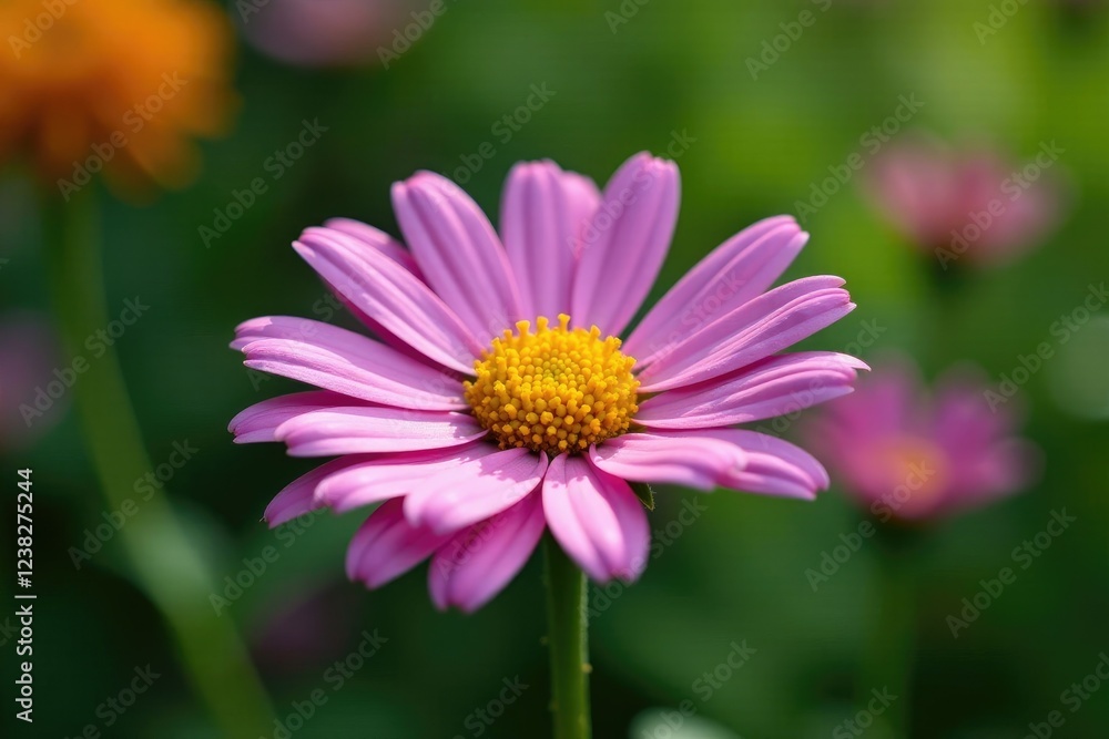 Globe daisy Globularia cordifolia L in a garden, globularia, summer Globe daisy Globularia cordifolia L in a garden, globularia, summer