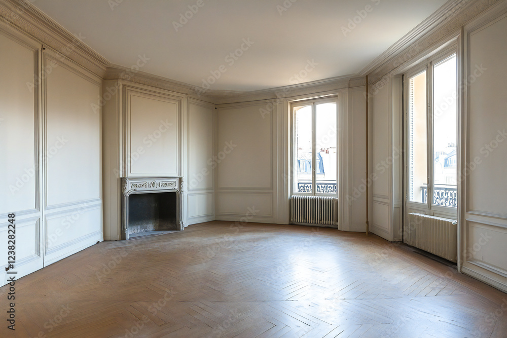 Obraz premium Empty room of an apartment before renovation