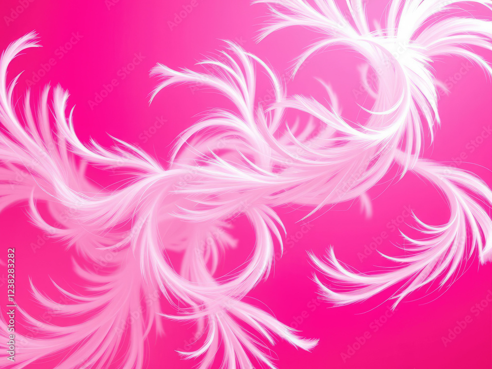 Soft and airy zephyr pattern on a vibrant pink background, design, abstract Soft and airy zephyr pattern on a vibrant pink background, design, abstract