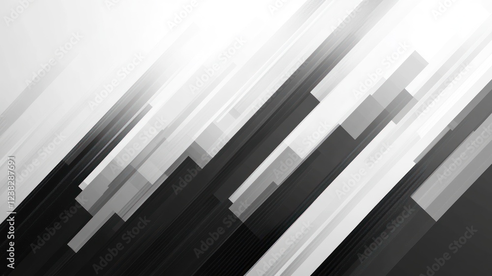 Obraz premium Abstract grayscale diagonal lines background, website header