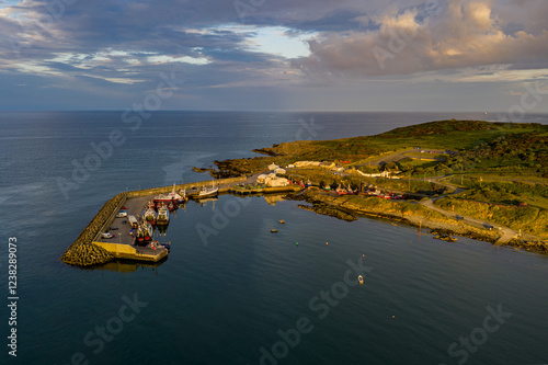 Aerial View Over Clogherhead, Louth Ireland  photo