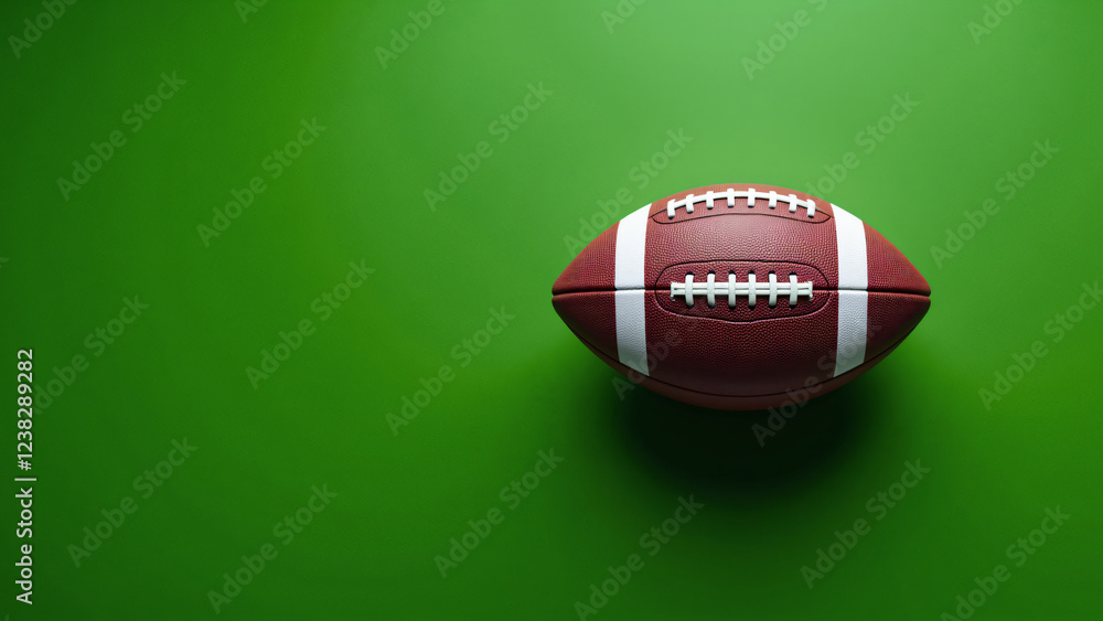 Football on Green Background - A Striking Image Football on Green Background - A Striking Image