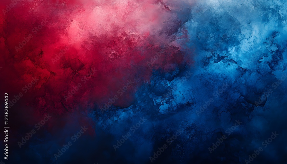 Obraz premium Abstract Red And Blue Ink Wash Painting