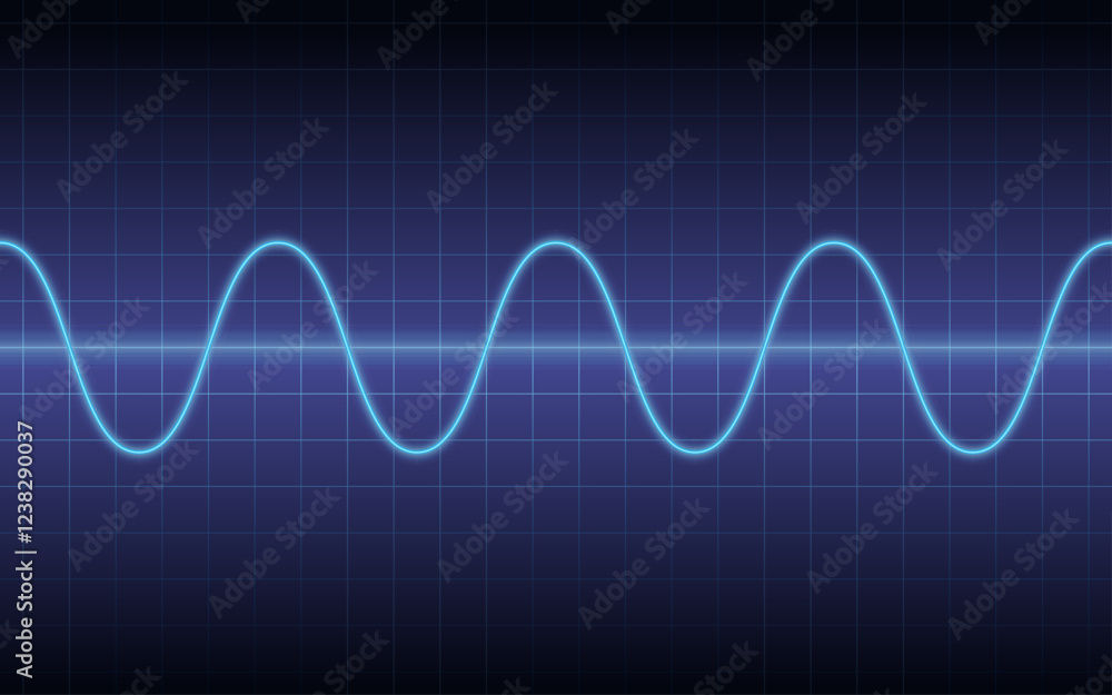 Seamless Vector Blue Waveform Background Illustration With Text Space. Horizontally Repeatable. Seamless Vector Blue Waveform Background Illustration With Text Space. Horizontally Repeatable.