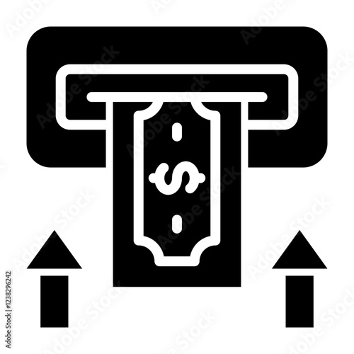 Deposit Glyph Icon Design