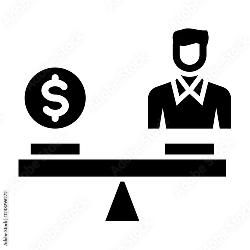 Equity Glyph Icon Design
