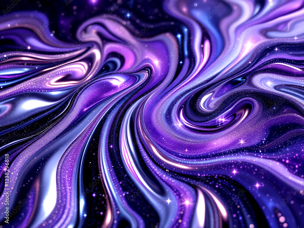 hyper-realistic liquid mercury texture swirling with galaxy nebula particles hyper-realistic liquid mercury texture swirling with galaxy nebula particles