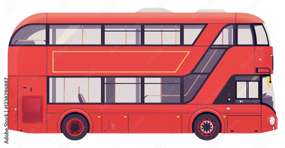 Iconic red double-decker bus