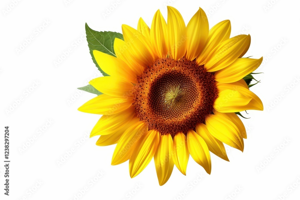 Bright and Cheerful Sunflower Isolated on White Background Perfect for Nature, Beauty, and Floral Designs Bright and Cheerful Sunflower Isolated on White Background Perfect for Nature, Beauty, and Floral Designs