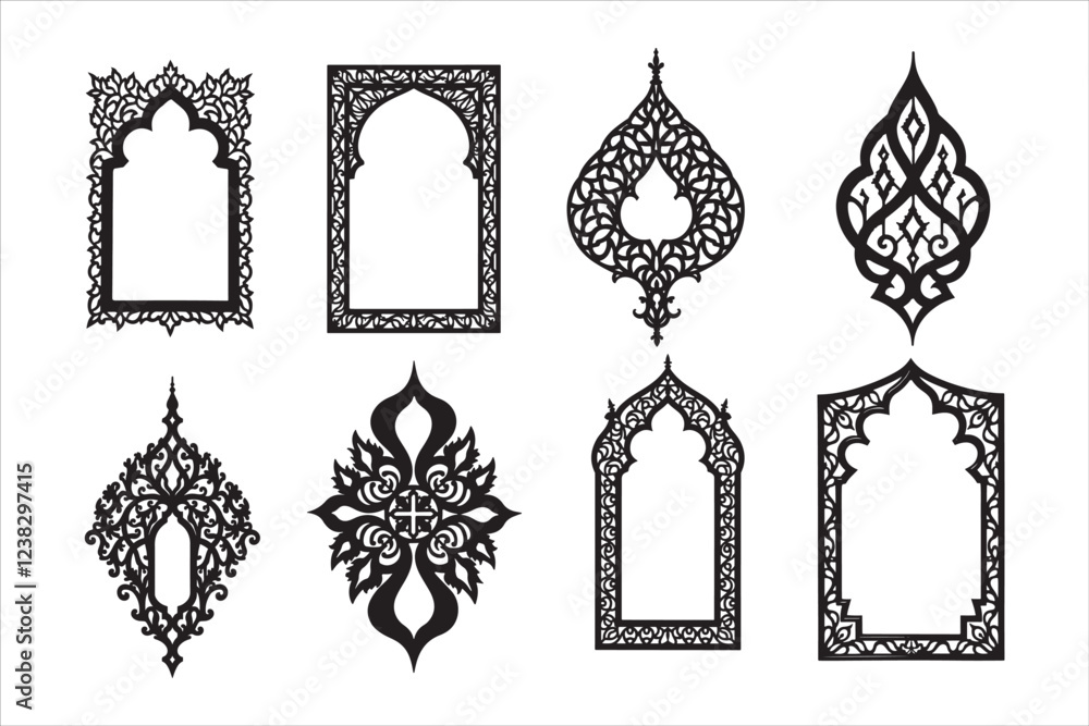 Fototapeta premium Islamic Laser Cut Vector