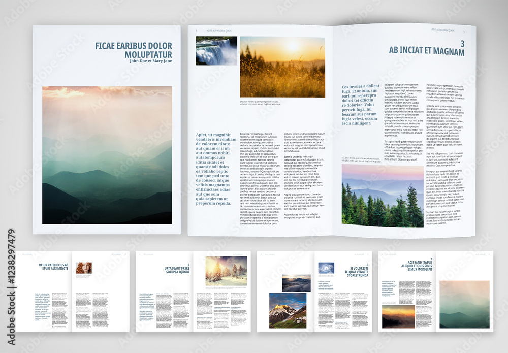 Clean and Minimalist Corporate Manual Design Stock Template | Adobe Stock