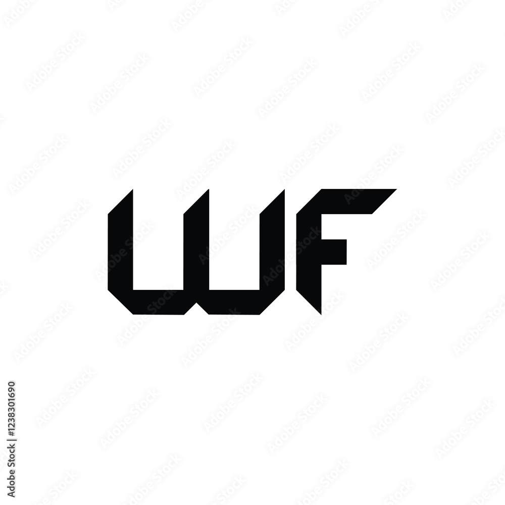 WF monogram logo design letter text name symbol monochrome logotype alphabet character simple logo WF monogram logo design letter text name symbol monochrome logotype alphabet character simple logo
