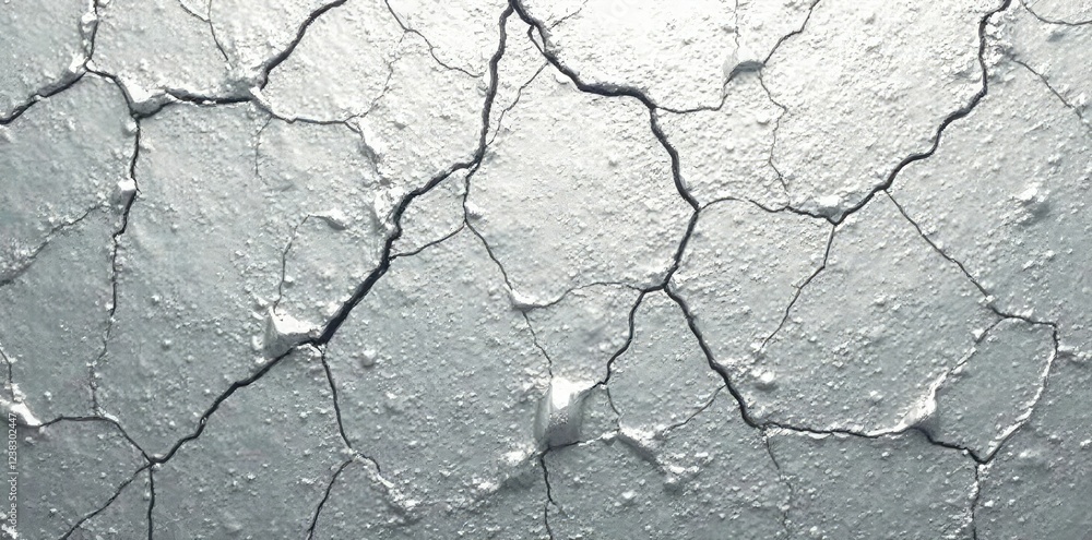 Silver surface with shallow cracks and scratches, texture, flaws, imperfections Silver surface with shallow cracks and scratches, texture, flaws, imperfections