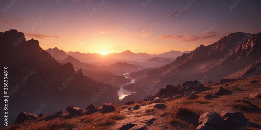 Naklejka premium Softly glowing light bleeds into the distance, fading luminescence, abstract texture, diffused light